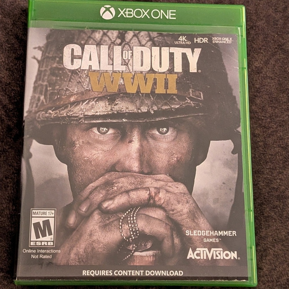 Call of Duty WWII‎ Xbox One Activision 2017 FPS Video Game 4K HDR 047875881129
